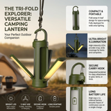 3-Leaf Foldable Camping Lantern & Spotlight (Type-C Rechargeable)-KiperAid KC-3L